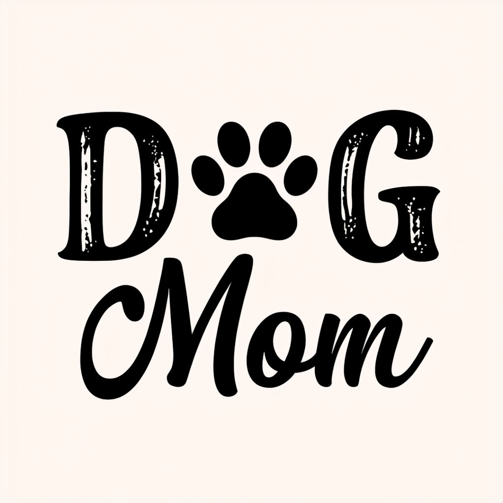 Playful DOG Mom Graphic Design T-Shirt