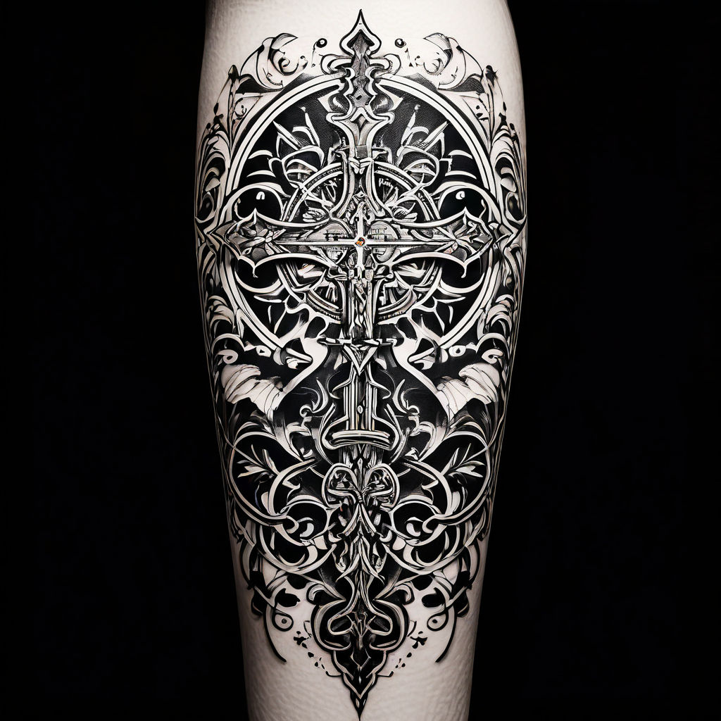 Symmetrical tattoo design featuring a dual pastor by Kirill Alekseev ...