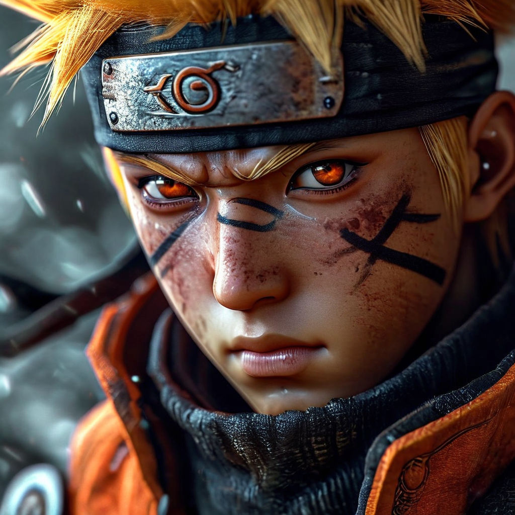 Close-up macro photography of a Naruto character by Greg Rut... by ...