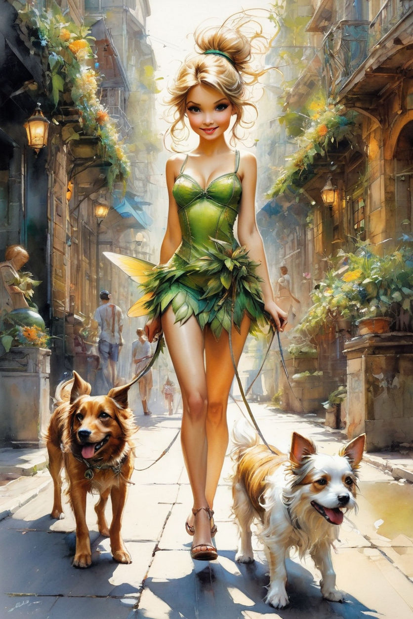 Tinkerbell smoking weed