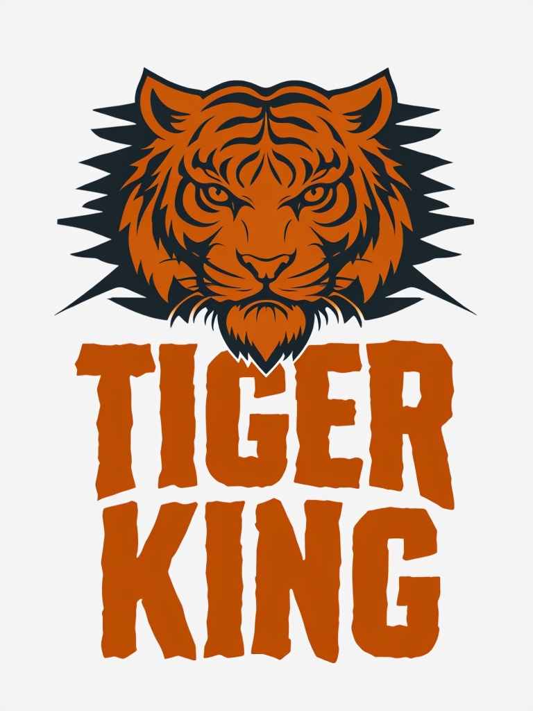 Fierce Vintage Tiger King Graphic Art T-Shirt