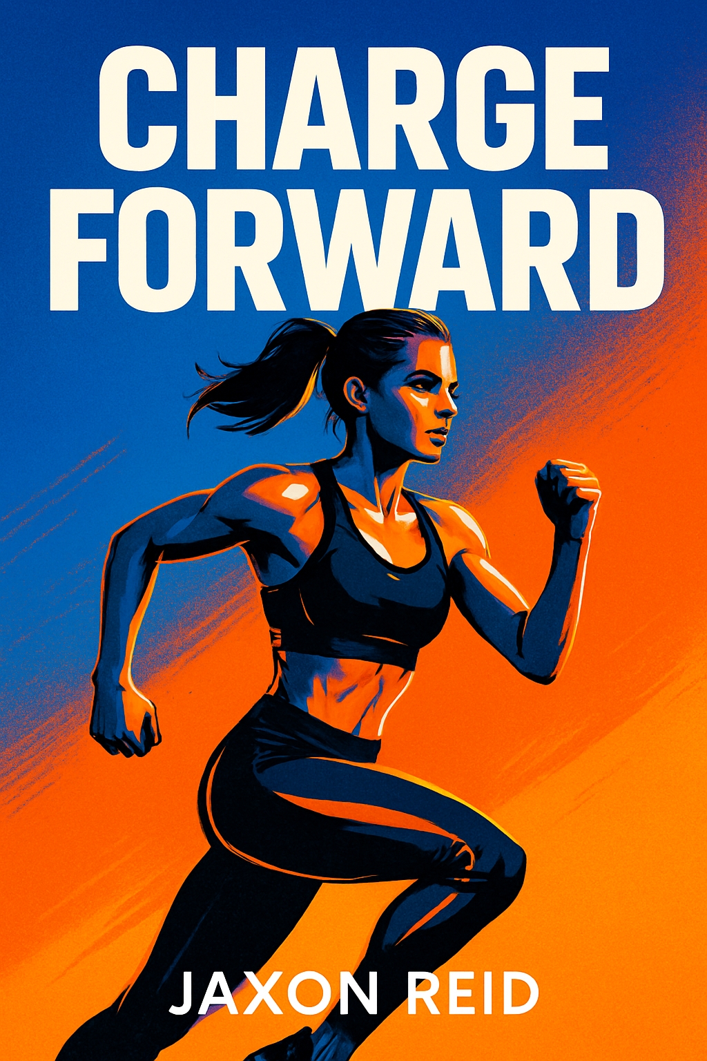 Dynamic Female Runner Sprinting Illustration with Motivational Text EBook Cover
