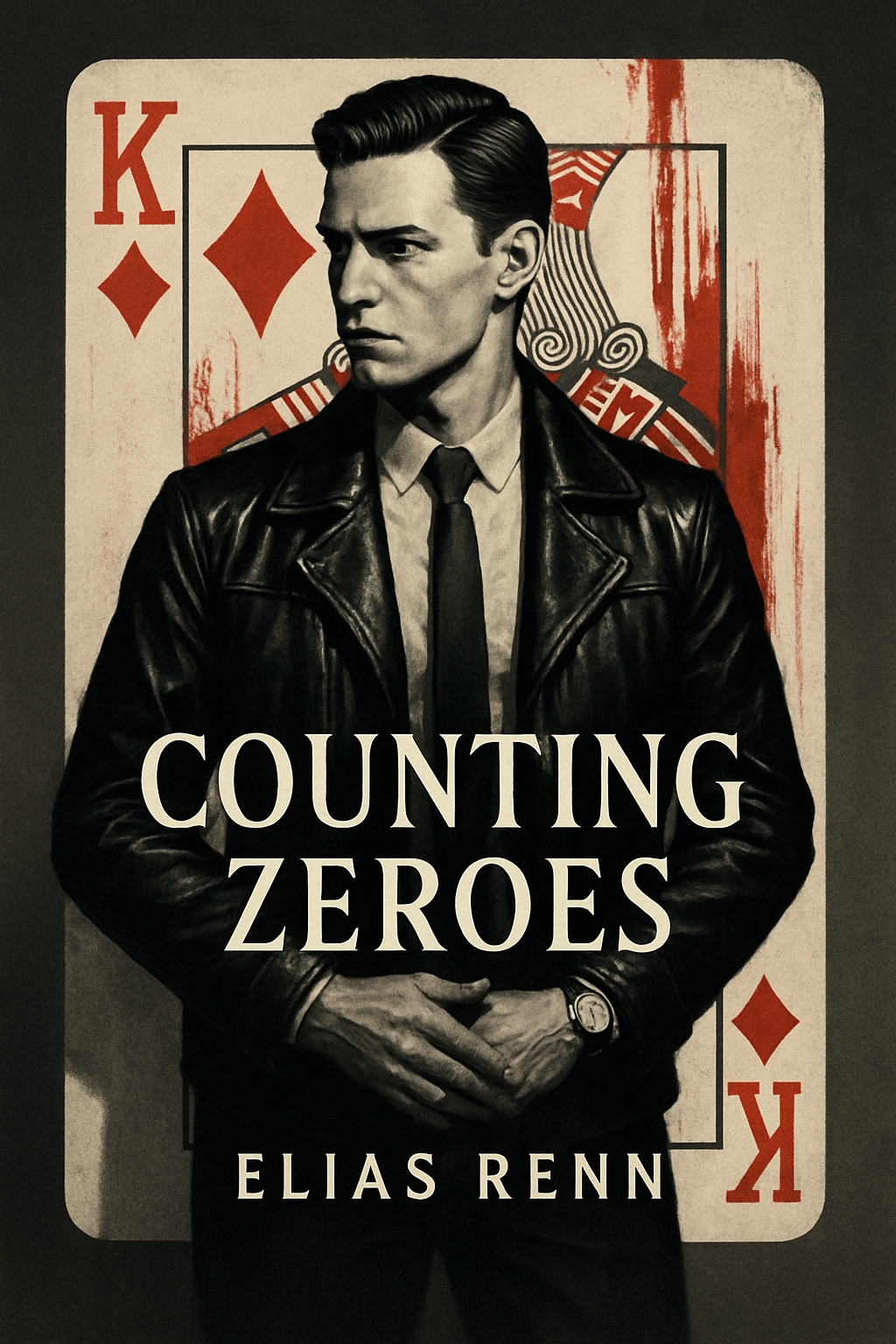 Striking 'Counting Zeroes' EBook Cover with King of Diamonds Design
