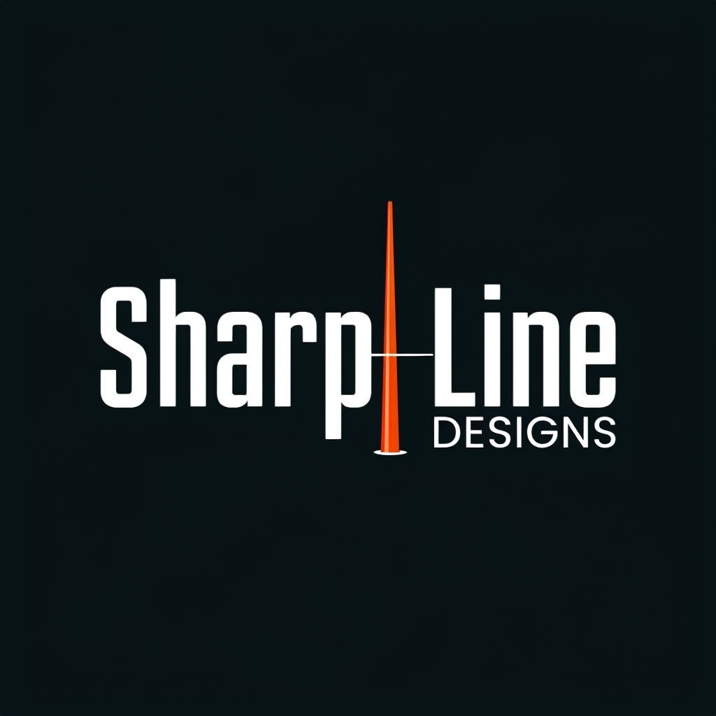 Sharp Line Minimalist Logo for Precision Graphic Design Service