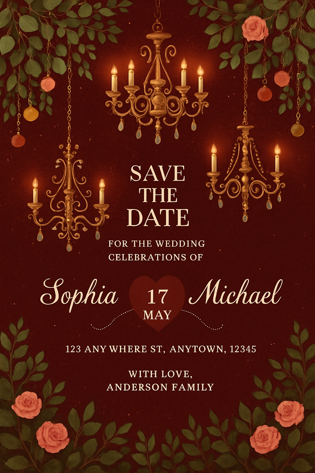 Elegant Vintage Save the Date Invitation Card Design for Weddings Cards & Invites