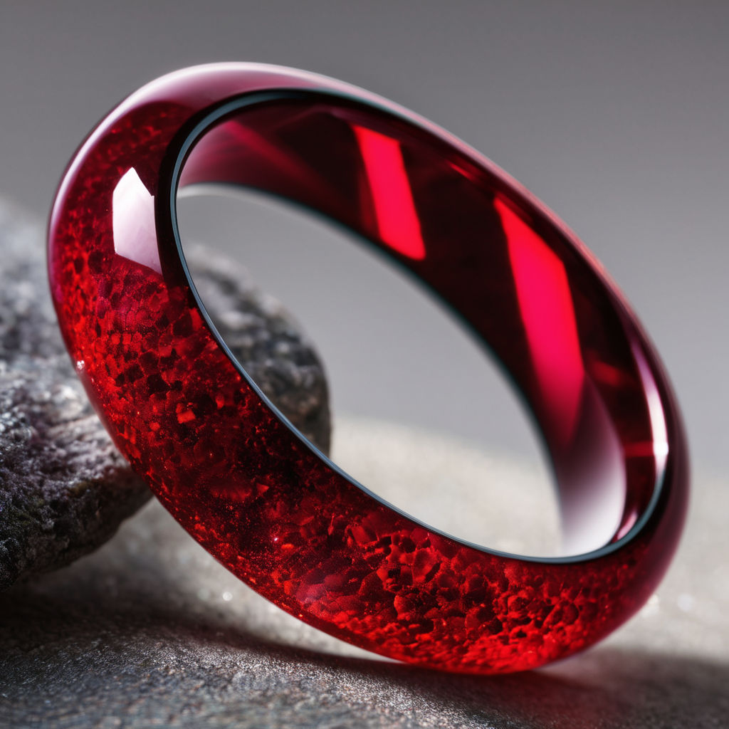 A red, translucent ring by Lucas Oliveira - Playground