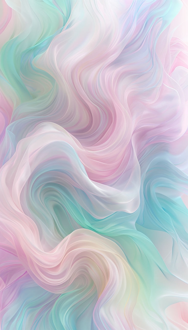 Dreamy Abstract Pastel Swirling Patterns Digital Artwork Social Media Post