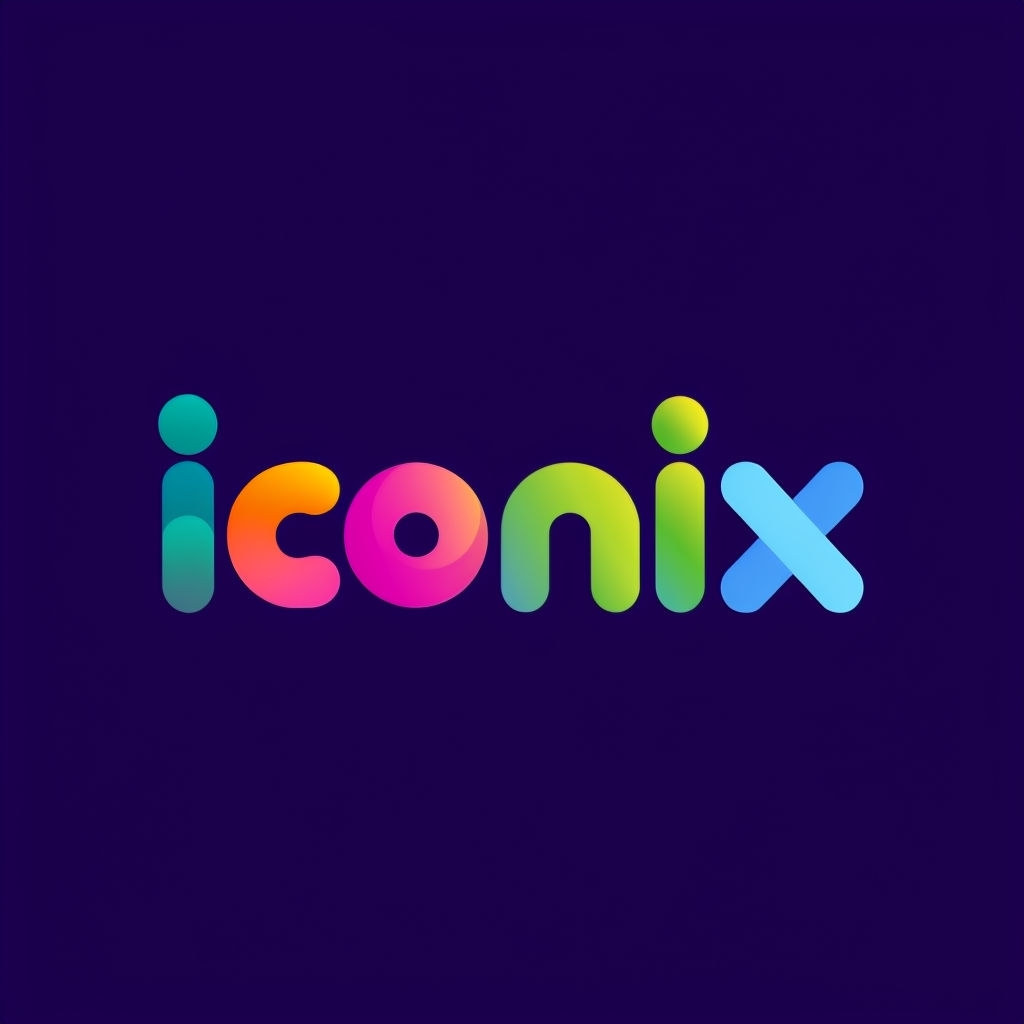 Vibrant Modern Iconix Logo with Colorful Gradient Design