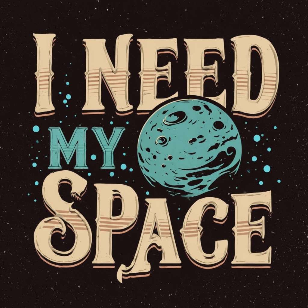 Vintage I Need My Space Cosmic Graphic T-Shirt