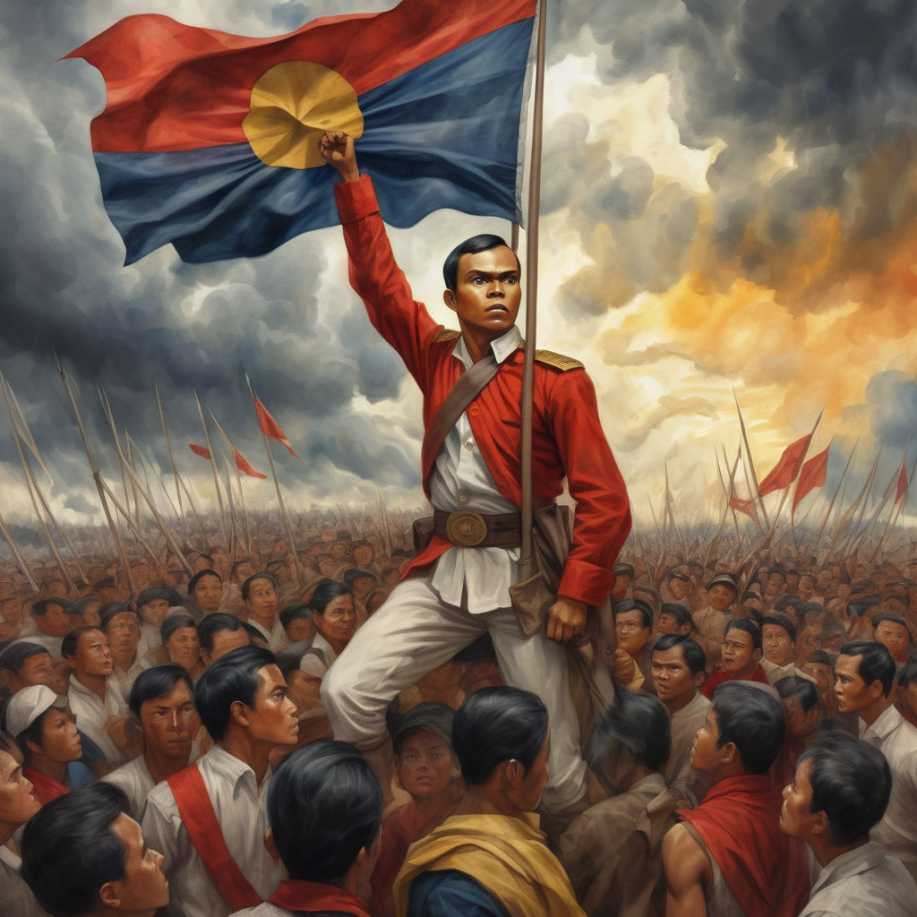 Andres Bonifacio elevates the Katipunan flag by Lightning ChaosX ...