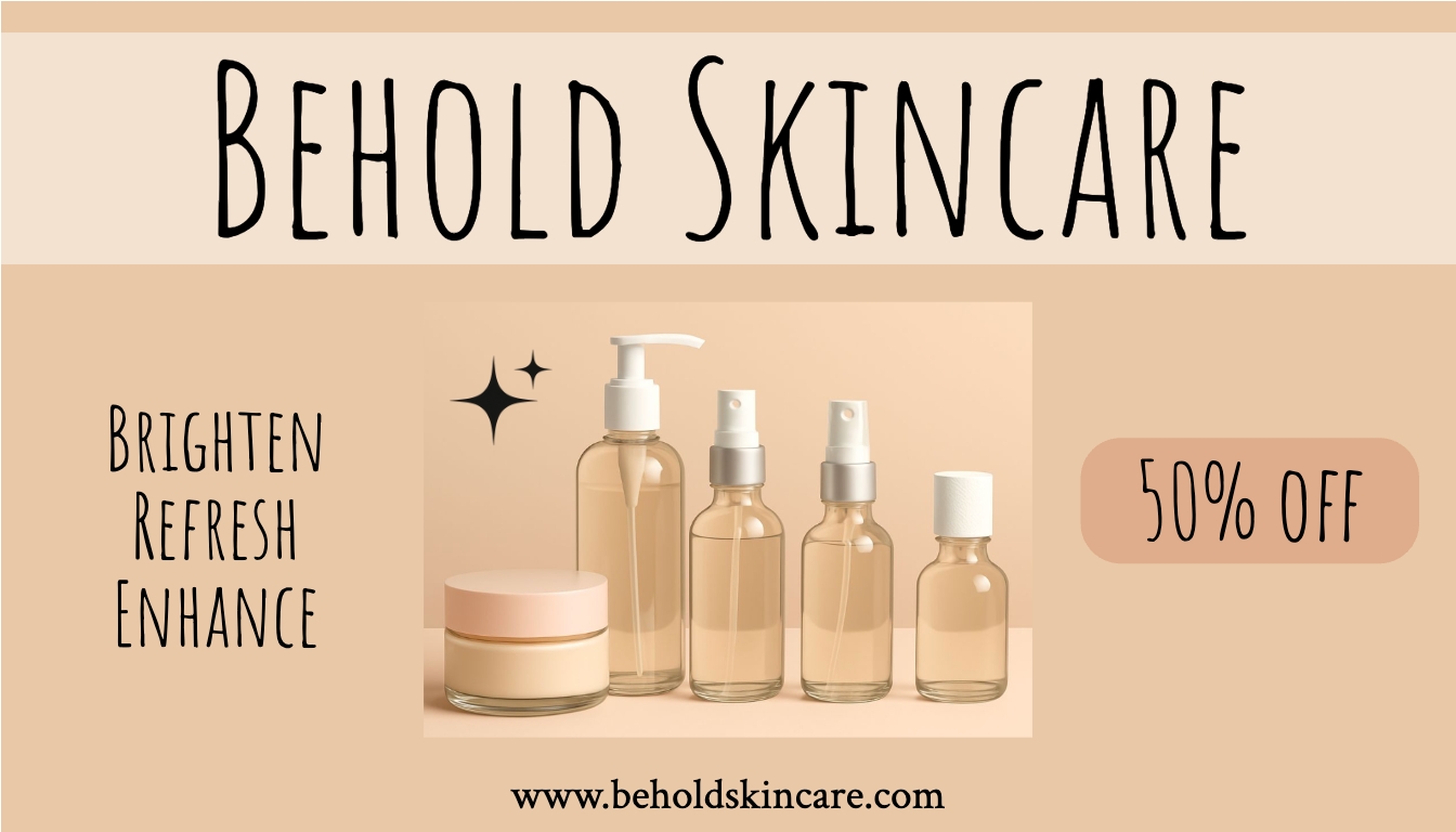 Elegant Behold Skincare Promotional Advertisement Banner