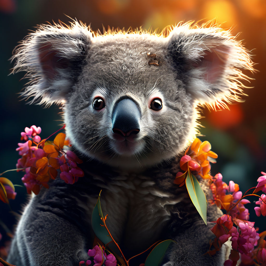 Gray Sloth Cute Adorable Soft Ultra Fine Photorealistic Drawing