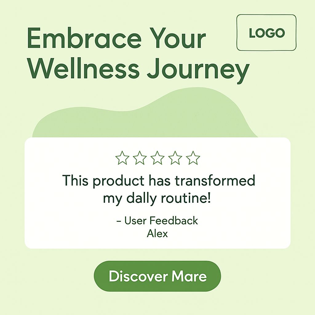 Embrace Your Wellness Journey Modern Social Media Ad