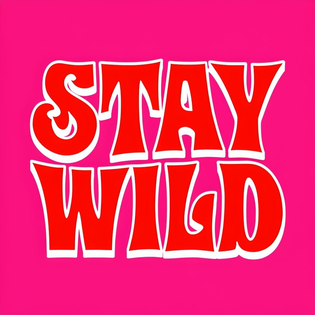 Stay Wild Bold Motivational Typography Sticker