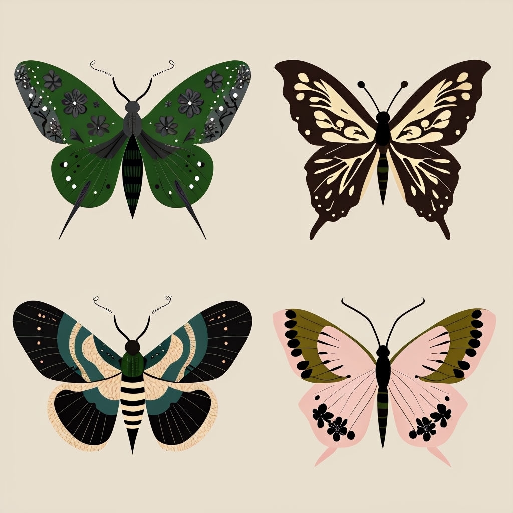 Whimsical Insect Seamless Pattern Design for Decor Sticker