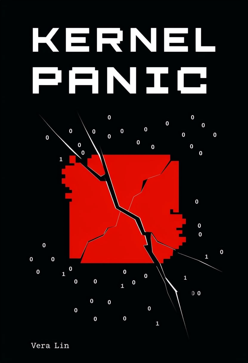 Minimalist Kernel Panic Tech Thriller Ebook Cover Design