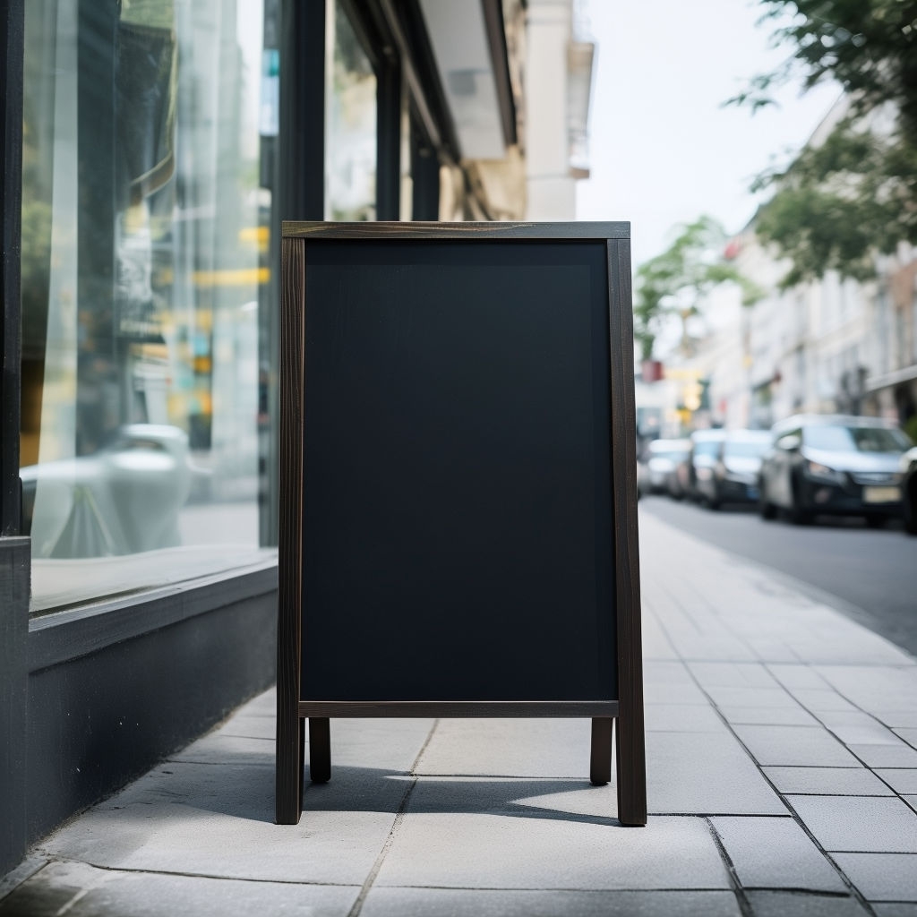 Urban Chalkboard Sign Mockup for Café or Store