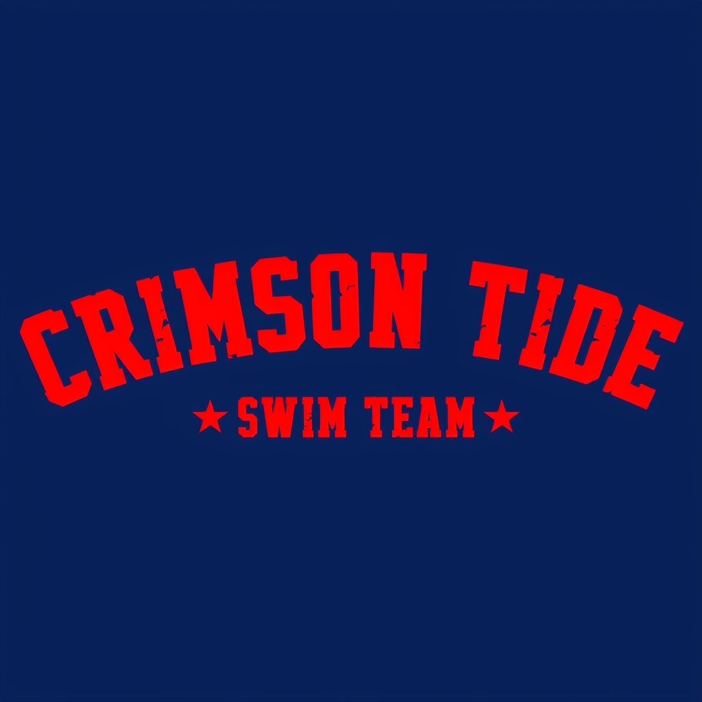 Crimson Tide Swim Team Bold Graphic T-Shirt