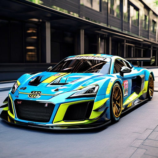 A HD realistic Audi GT3 livery with black/white base by Lee Mac ...