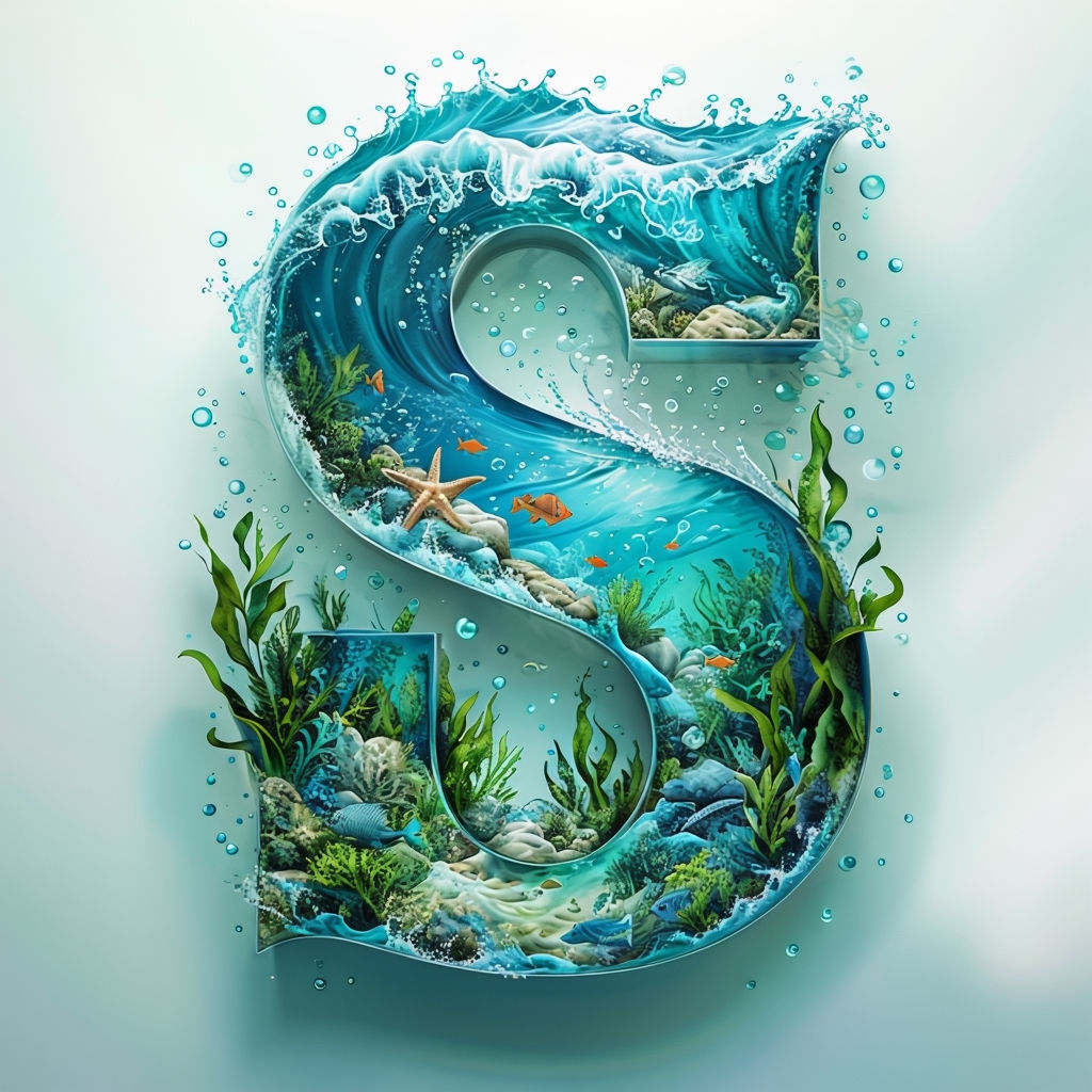 Aquatic-Themed Monogram 