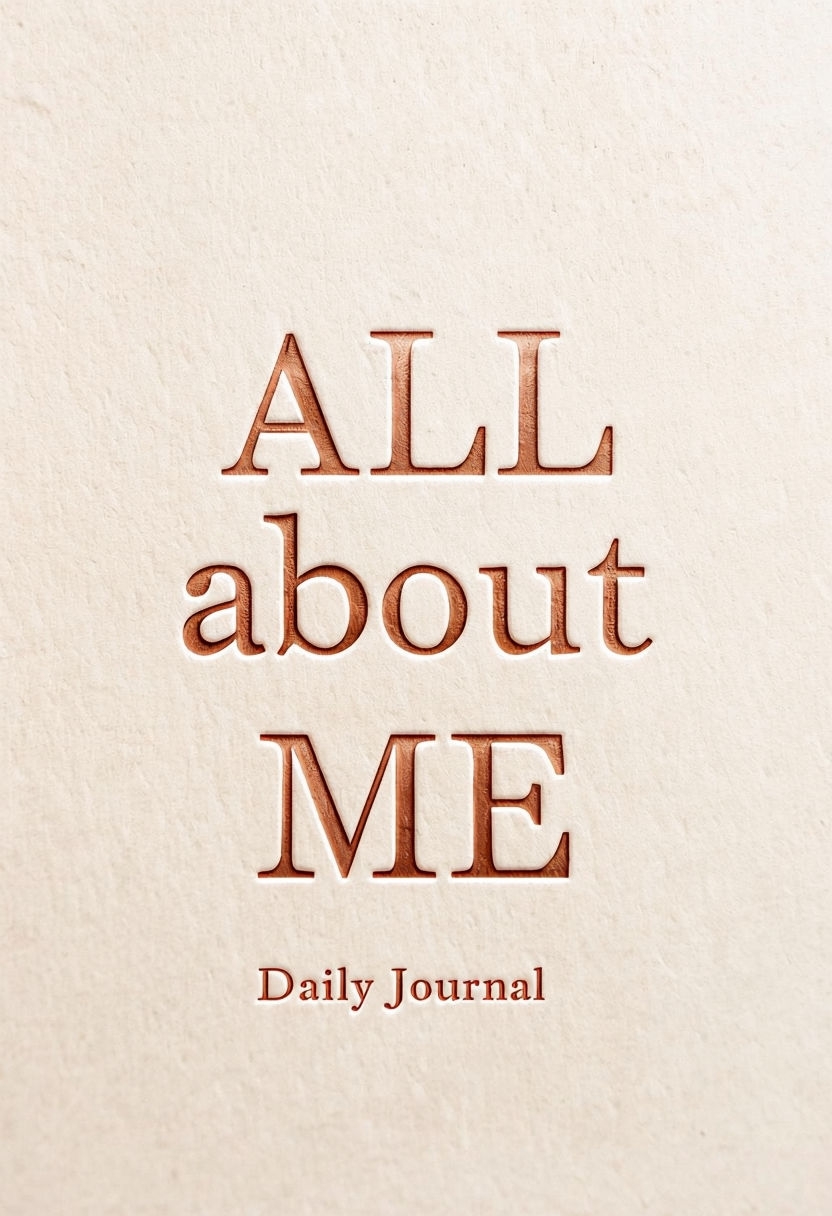 All About Me Daily Journal Elegant Art Poster