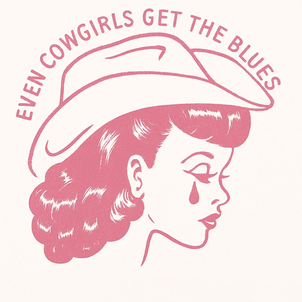 Even Cowgirls Get the Blues Vintage Illustration T-Shirt