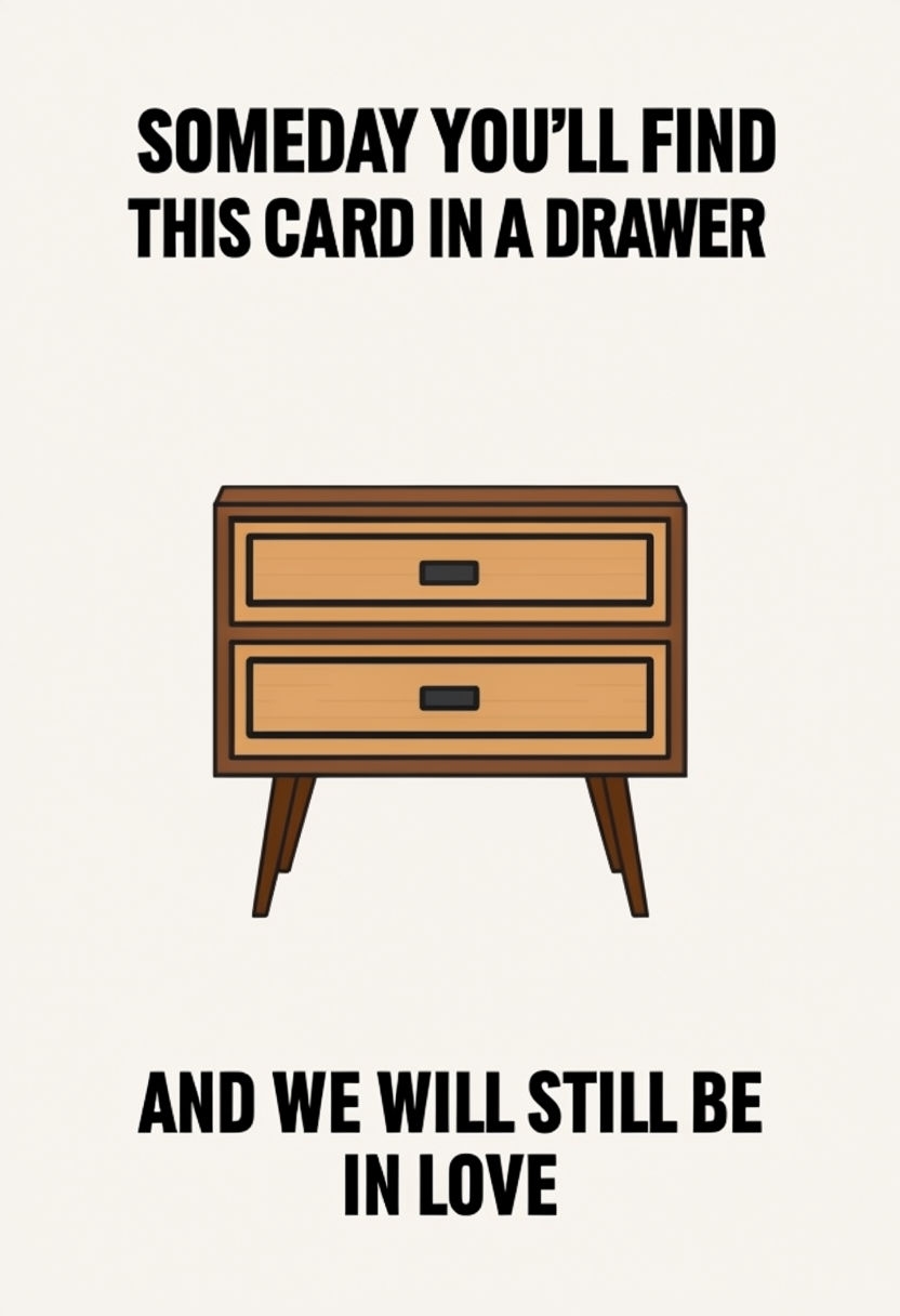 Someday You'll Find This Card in a Drawer Design for Card category