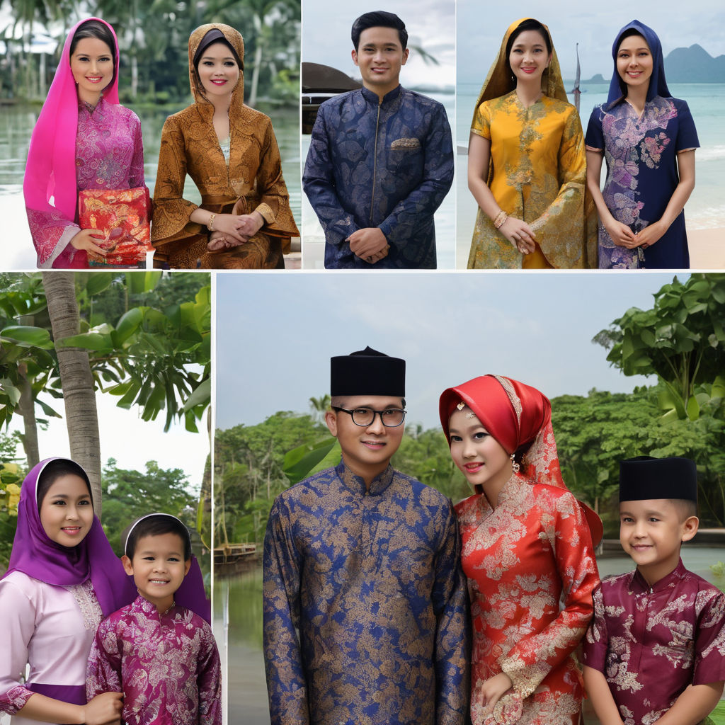 A 35-year-old husband dressed in batik and his 35-year-old w... by ...