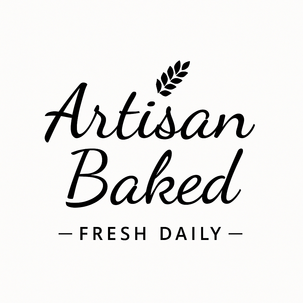 Elegant Artisan Baked Logo with Wheat Graphic Design Logo