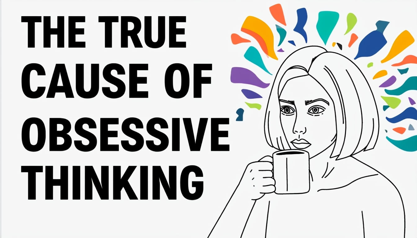 Explainer Video on Obsessive Emotions: YouTube Thumbnail with minimalist line art