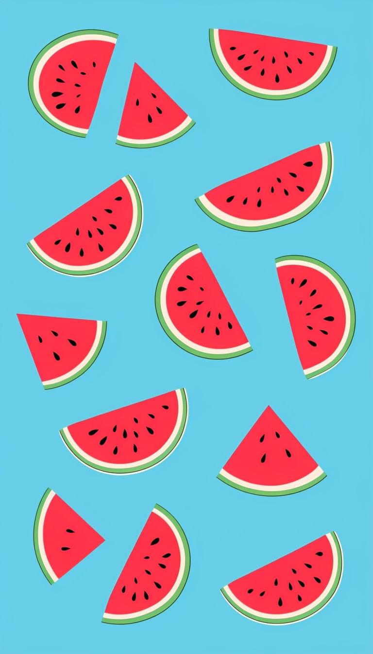 Playful Watermelon Slices Vector Design for Phone Case Cover