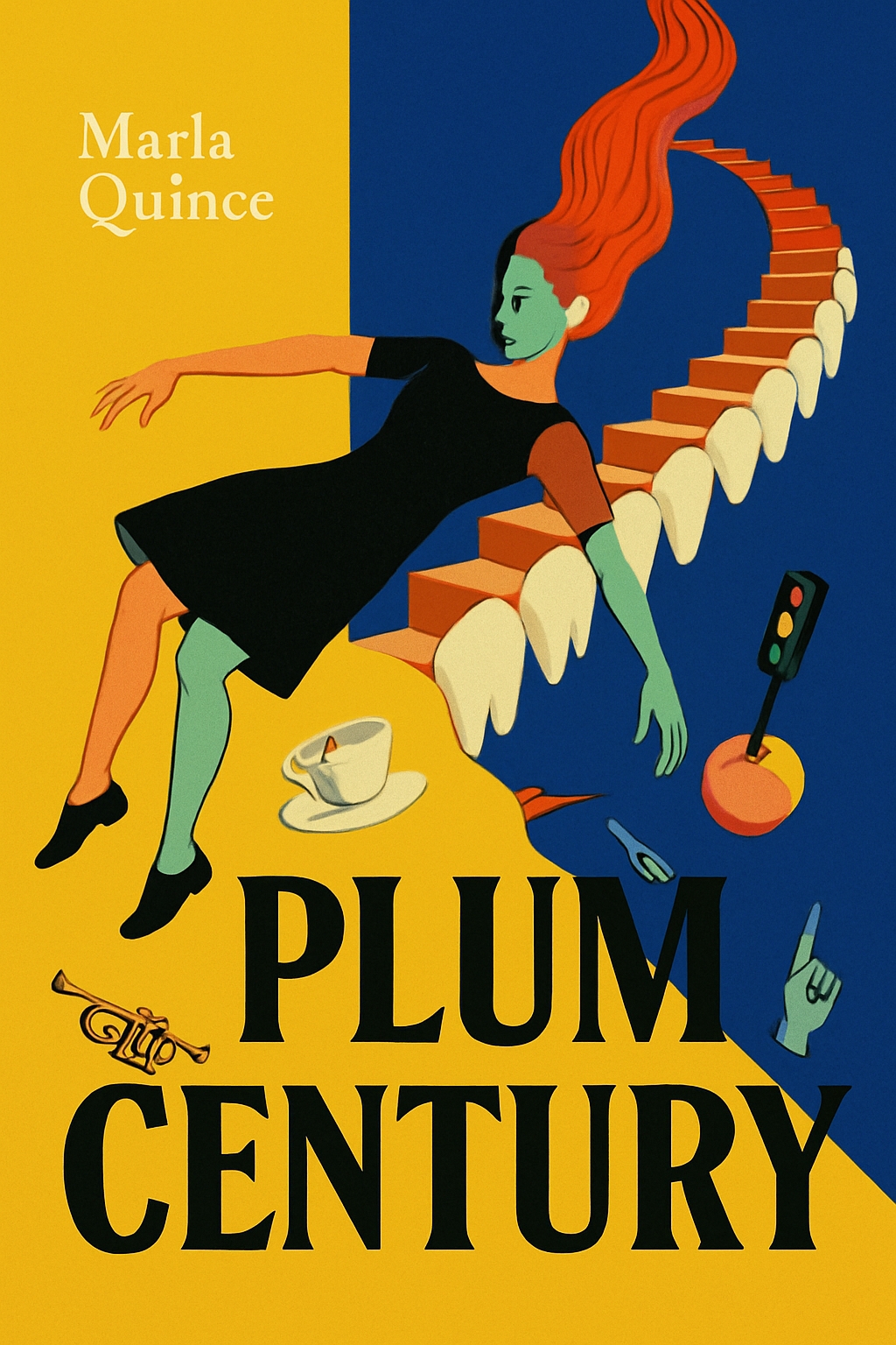 Vibrant Abstract Surrealism for Plum Century EBook Cover