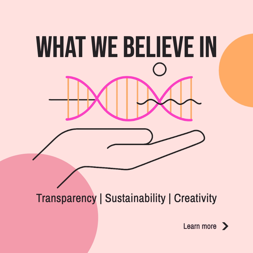 Modern Minimalist 'What We Believe In' DNA Illustration Post
