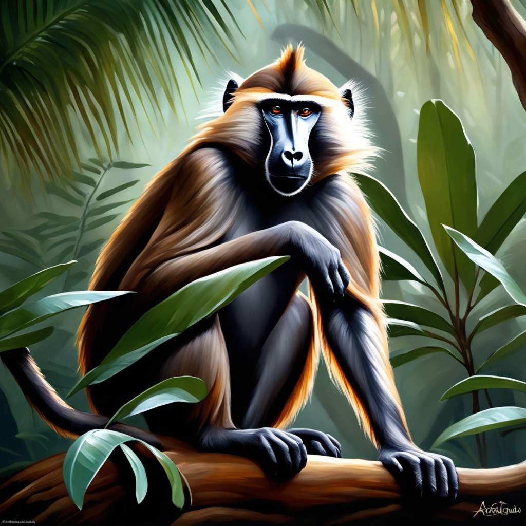 Baboon with tail African jungle Mood/Atmosphere: Primordial by Bryce M ...