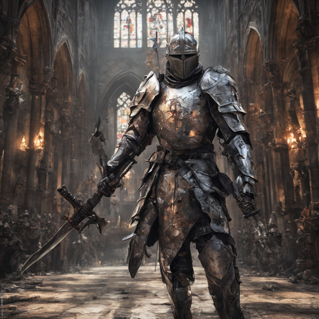 medieval holy crusader knight