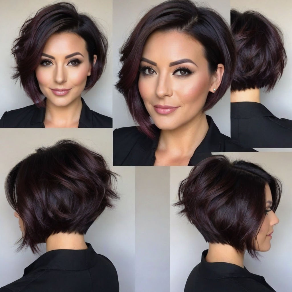 short brunette bob hair