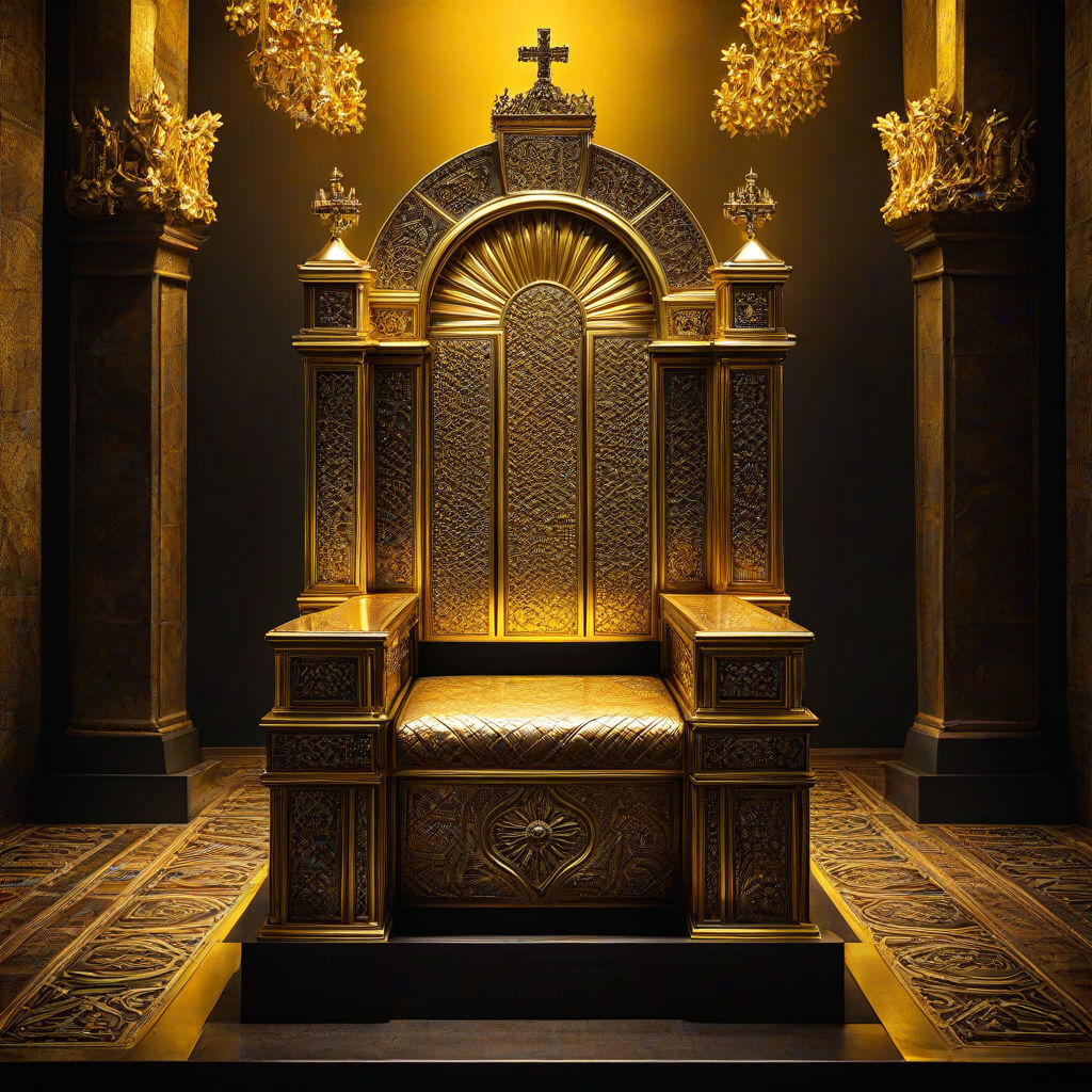 Golden throne of Jesus Christ facing front by Immortals-co Private ...