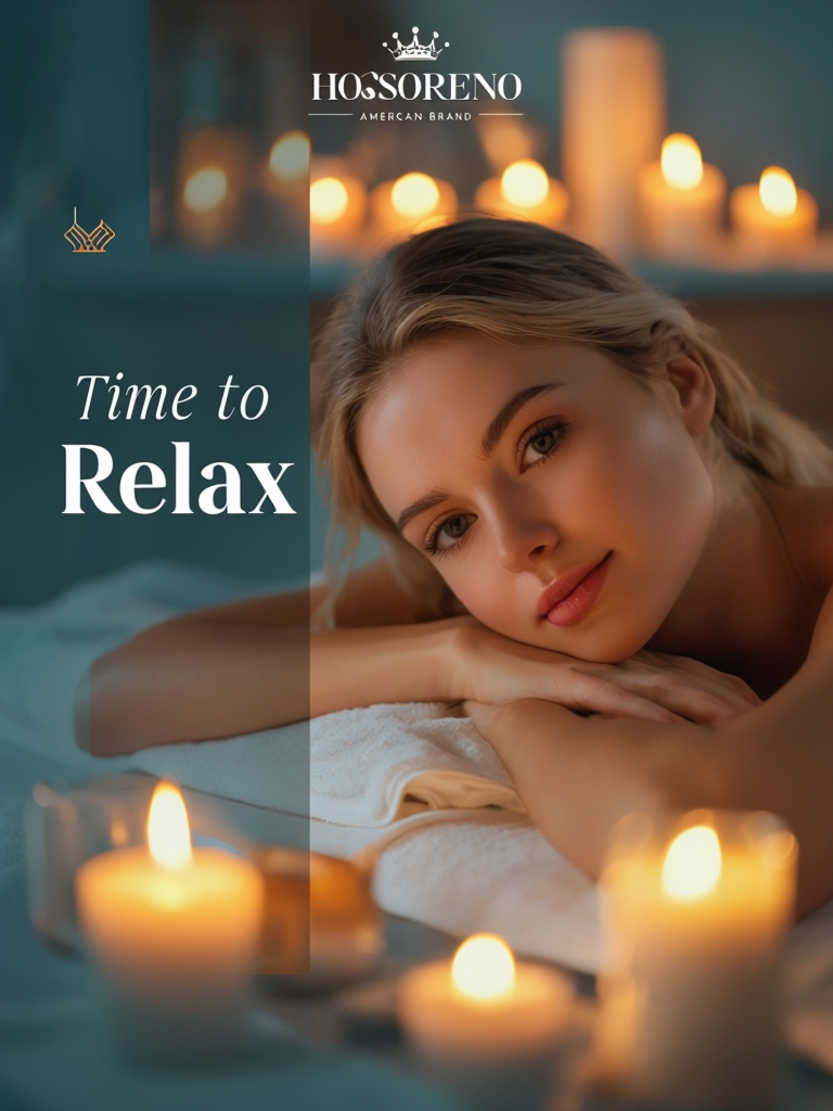 Calming Massage Spa Promo with Blonde Woman