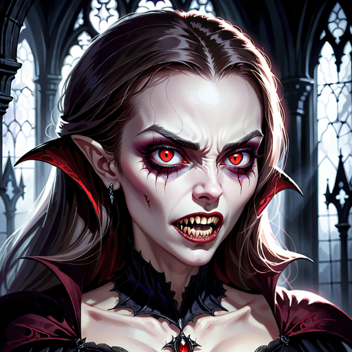 Irene Francisco style illustration of a Salubri female vampi... by ...