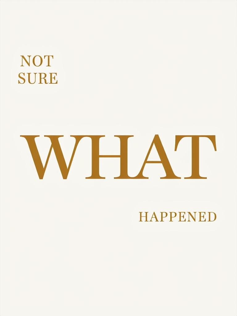 Not Sure What Happened Minimalist Typography Poster