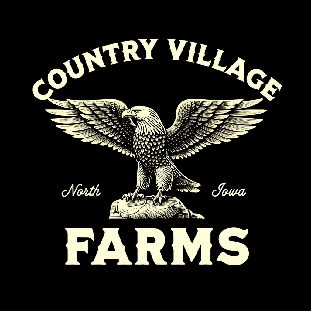 Vintage Eagle Country Village Logo T-Shirt