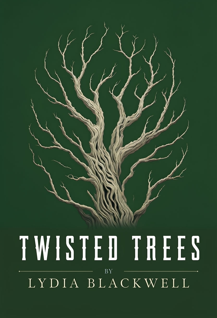 Eerie Minimalist Twisted Trees Book Cover Design by Lydia Blackwell EBook Cover