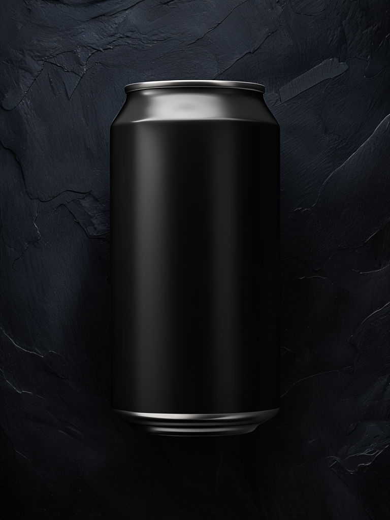 Modern Matte Black Soda Can Mockup for Branding Mockups