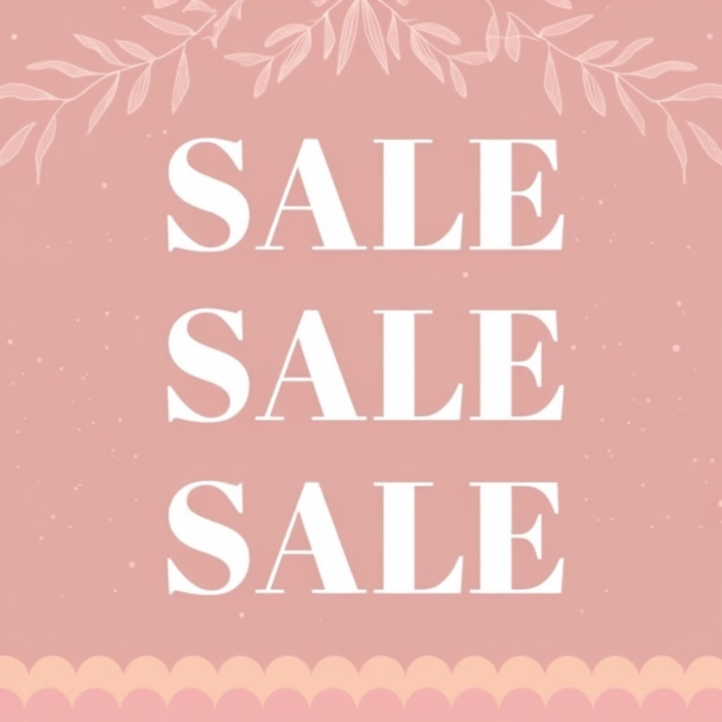 Elegant Blush Pink SALE Promotional Poster for Social Media Post