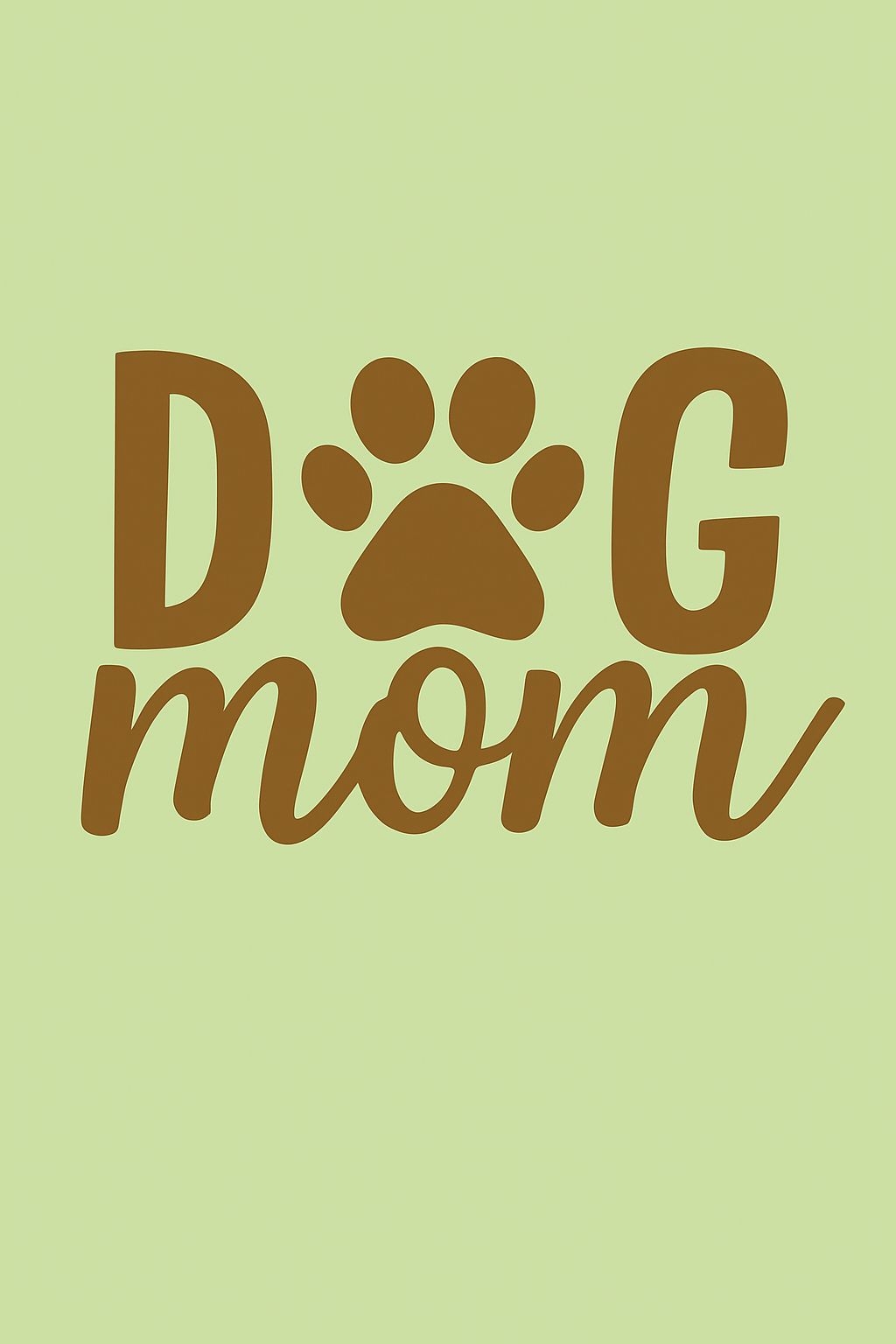 Cute DOG Mom Paw Print Minimalist T-Shirt Design