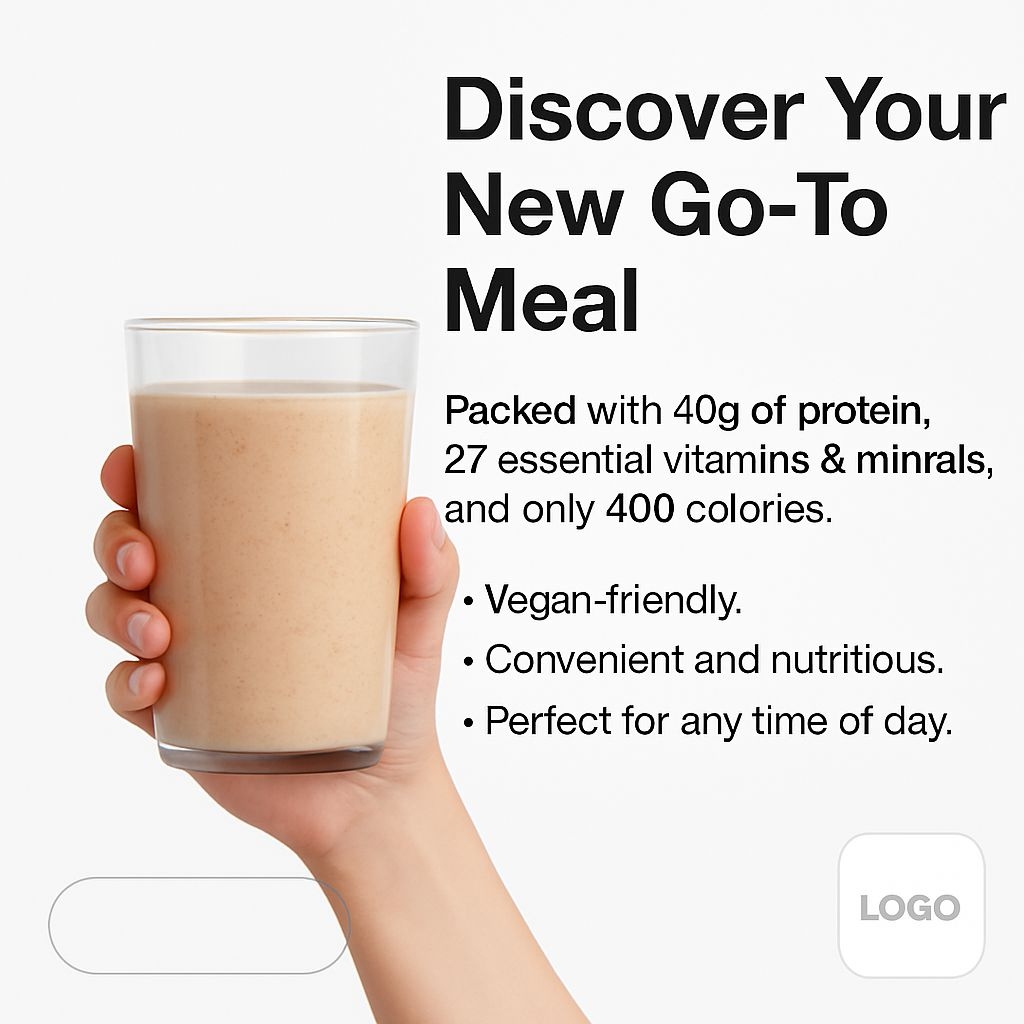 Modern Customizable Meal Replacement Ad Template Design Ads