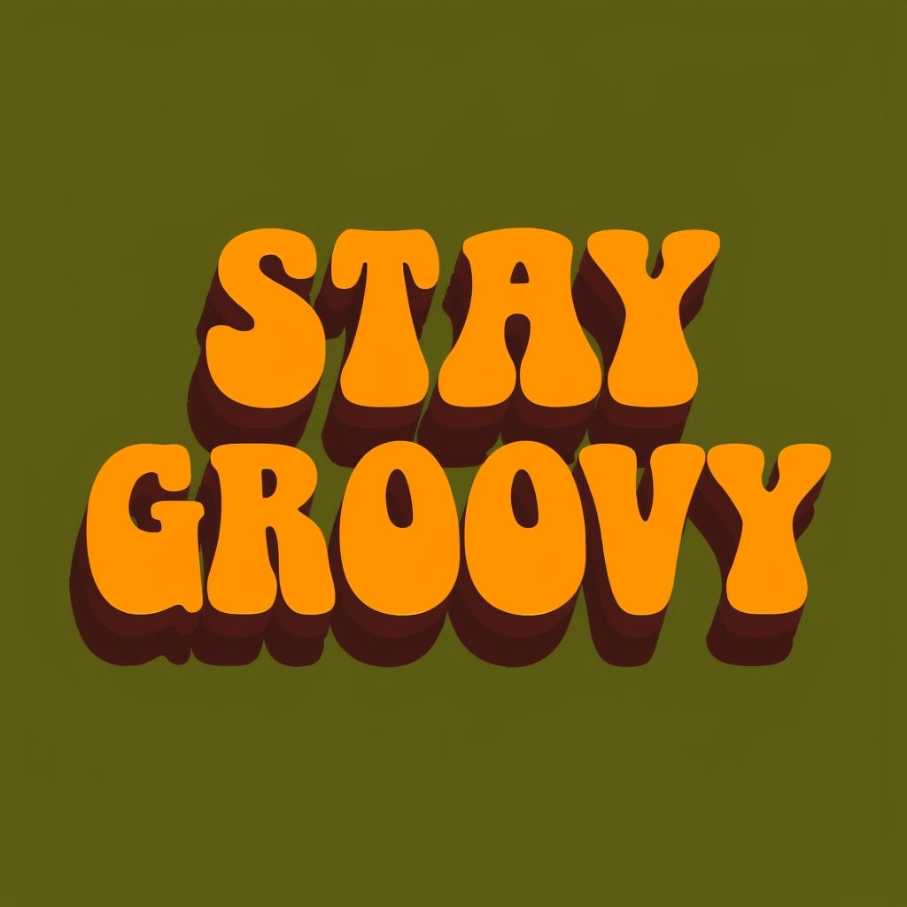 Retro Stay Groovy Typography Design T-Shirt