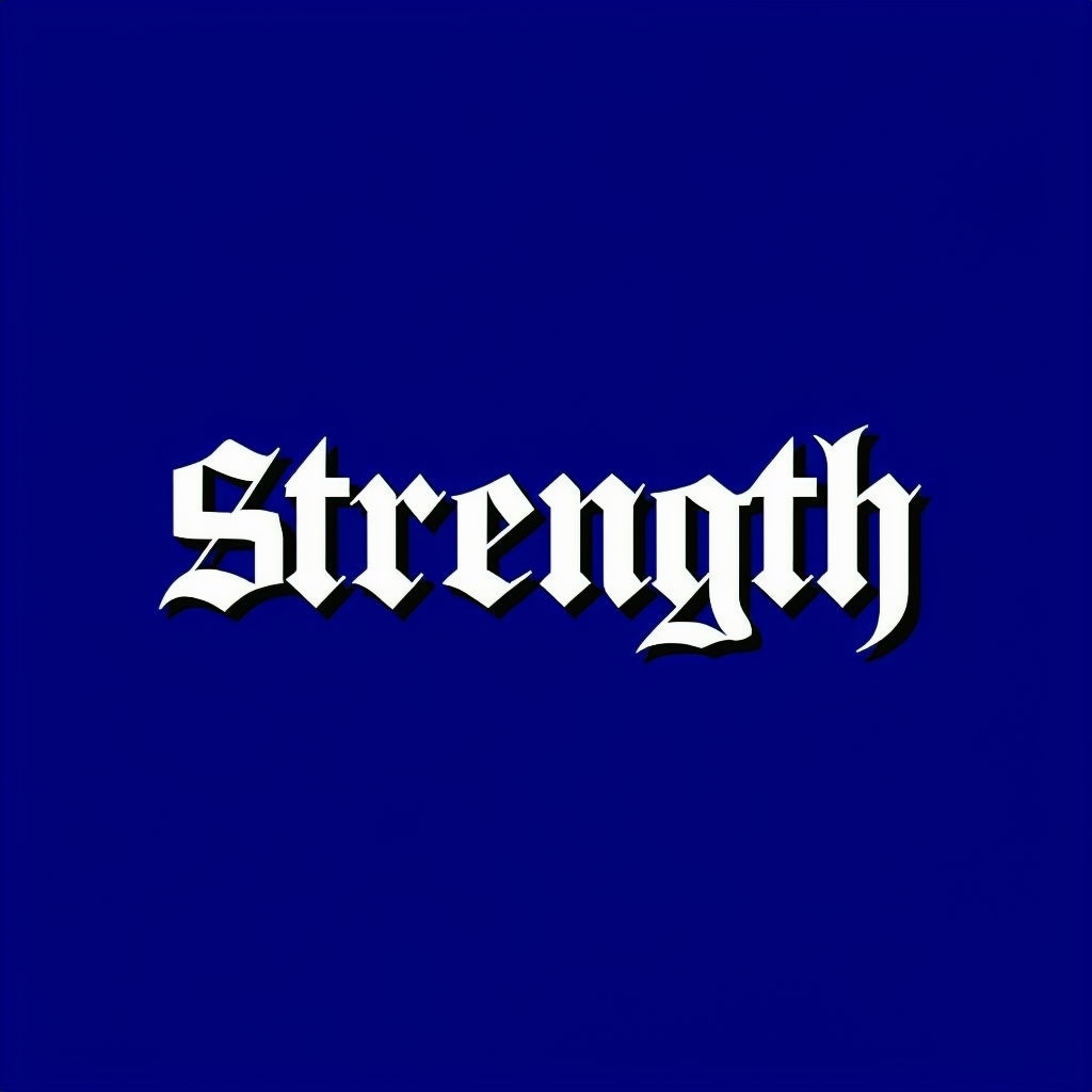 Bold Minimalist Strength Typography T-Shirt