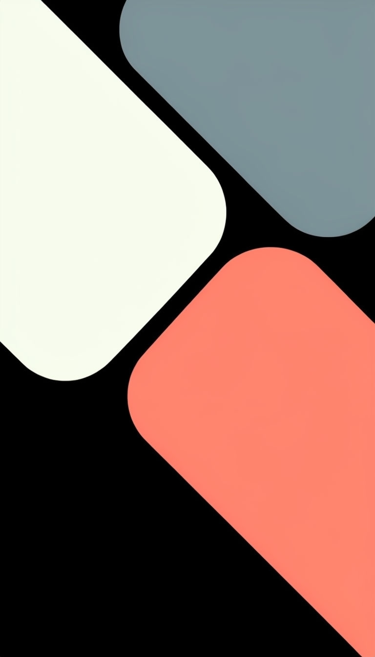 Minimalist Geometric Shapes in Diagonal Composition Mobile Wallpaper