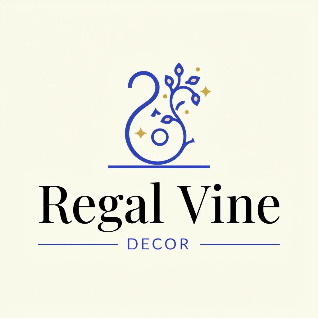 Sophisticated Regal Vine Logo Design for Luxury Home Decor